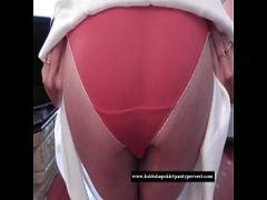 Super video list category ass (671 sec). British amateur housewife lifts her skirt to show her red cotton knickers.