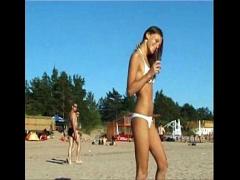 Full amorous video category teen (321 sec). Candid nude nudist teenager butt on the public beach.